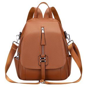 Leather Backpack Purse for Women Convertible Crossbody Shoulder Bag🥰